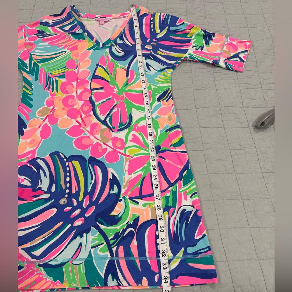 Lilly Pulitzer SAMPLE Short Sleeve Dress Multi Exotic‎ Garden Size Small - Picture 8 of 10